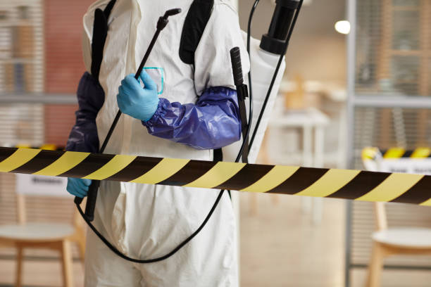 Professional Biohazard Cleanup technician working in Central Islip, NY